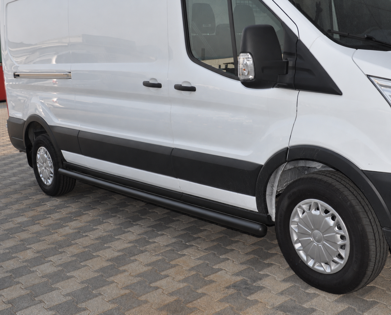 Ford Transit Van Black side bars 2-in-1