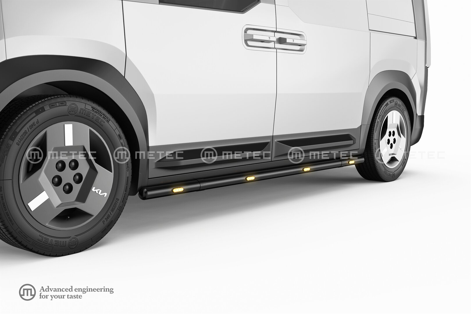 Kia PV5 LED-Side bars (Black)